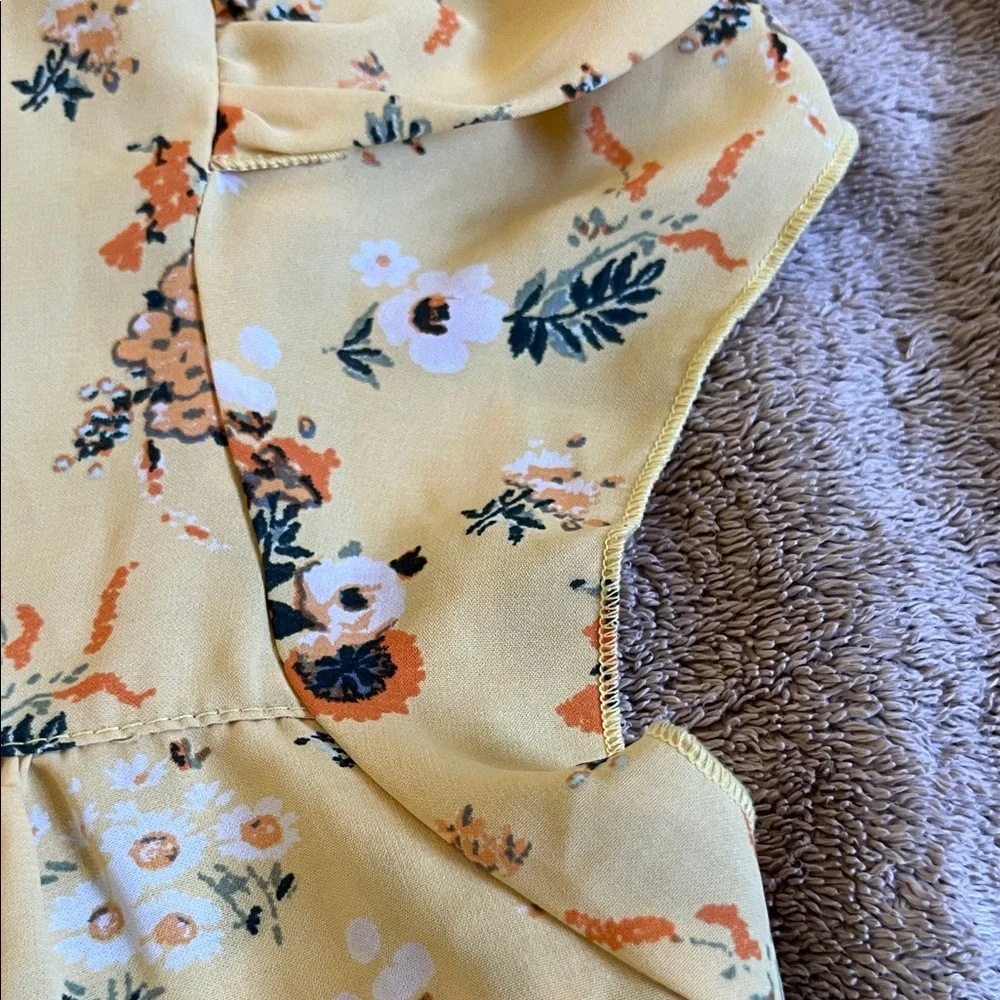 Rusllca Sunny Yellow Floral Dress